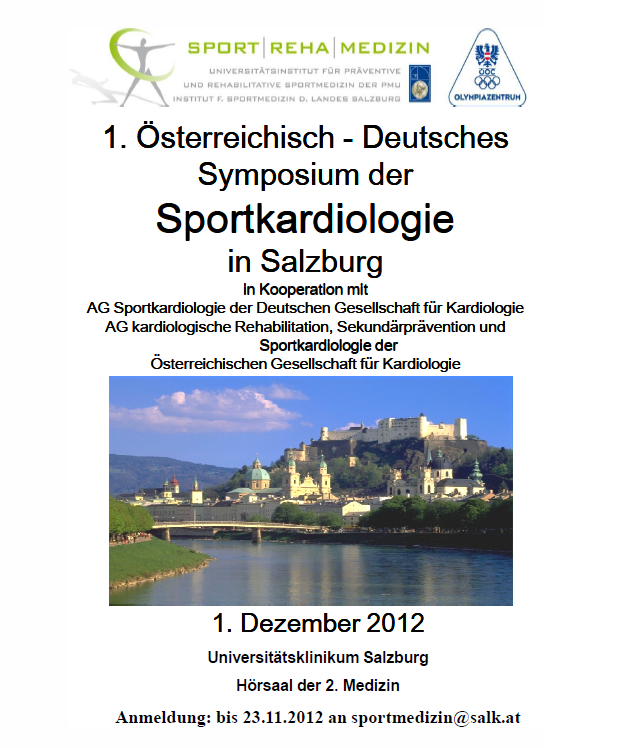 1. Österreichisch - Deutsches Symposium der Sportkardiologie in Salzburg