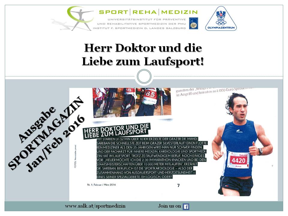 News: Herr Doktor und die Liebe zum Laufsport!