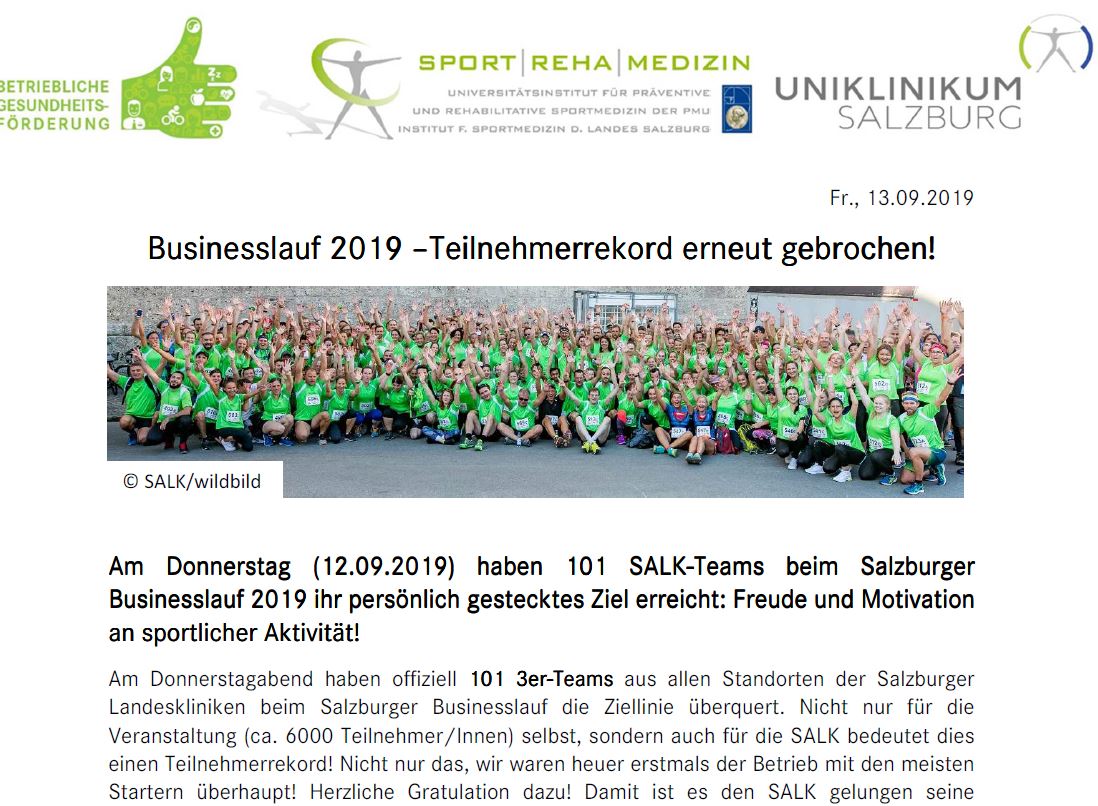 BGF: Salzburger Businesslauf 2019