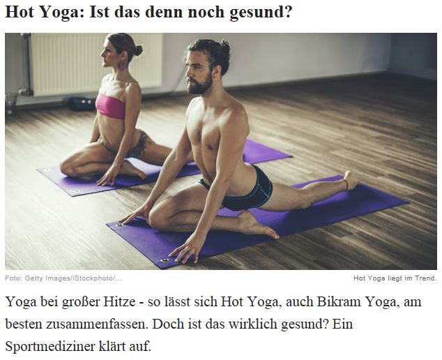 News: Hot Yoga: Primar Niebauer im Interview mit dem Kurier