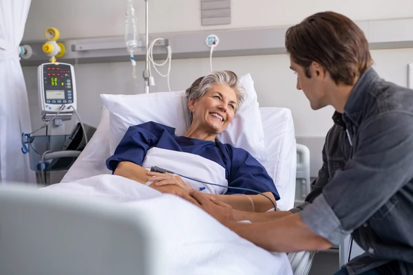 Patient und Besucher
