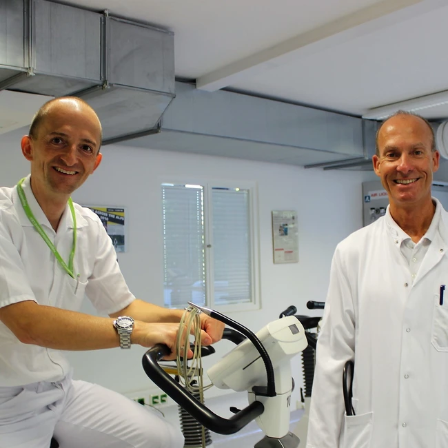 Prof. Josef Niebauer und Sportwissenschafter Andreas Egger